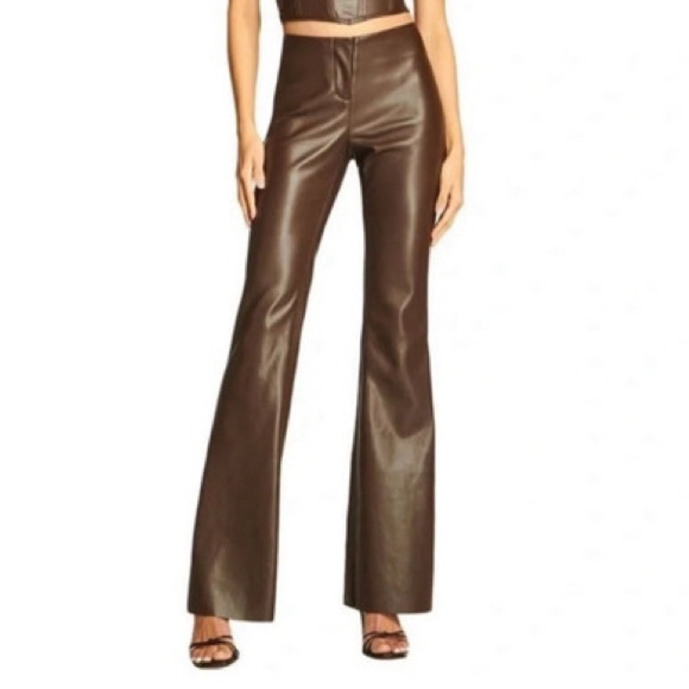 I.AM.GIA Chocolate Flare Leather Pants